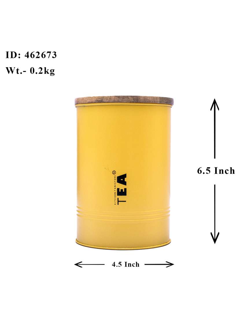 yellow tea & coffee container - 22065811 - Standard Image - 3