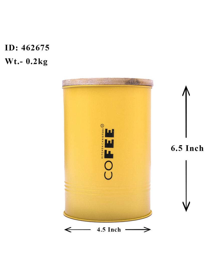yellow tea & coffee container with lid - 22065813 - Standard Image - 3