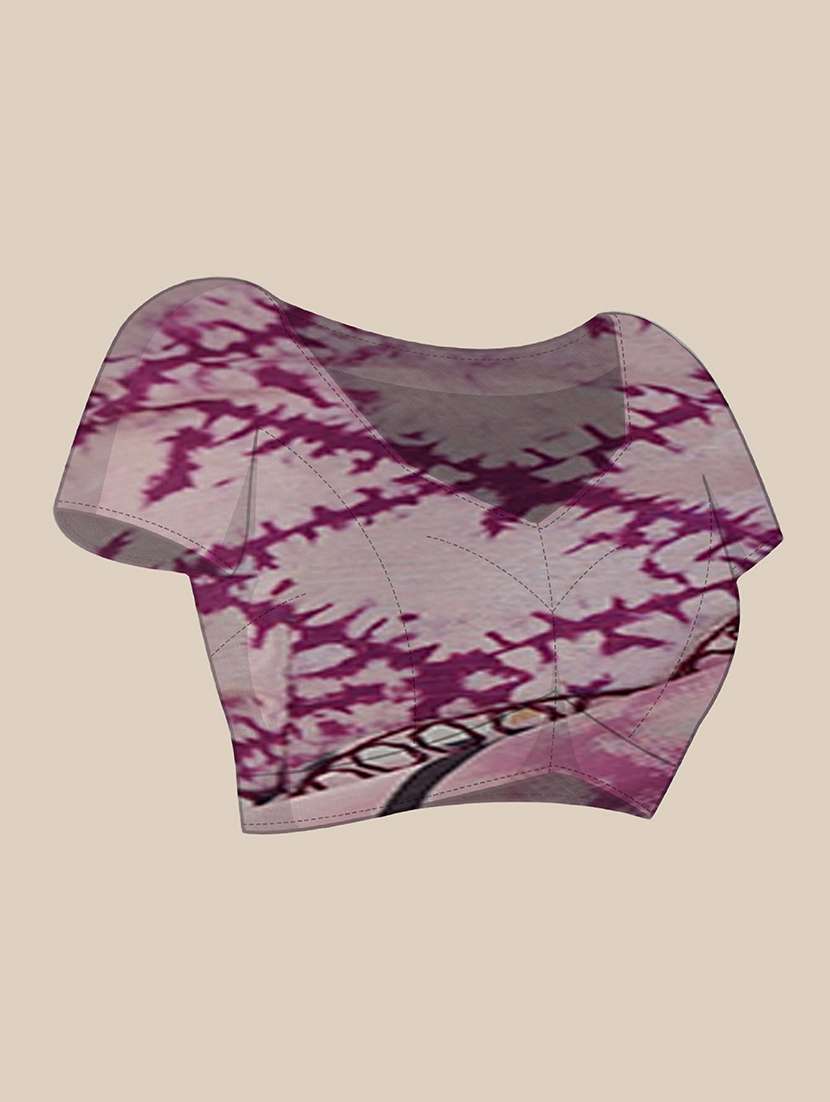 women printed casual wear saree with blouse - 22065859 -  Standard Image - 3