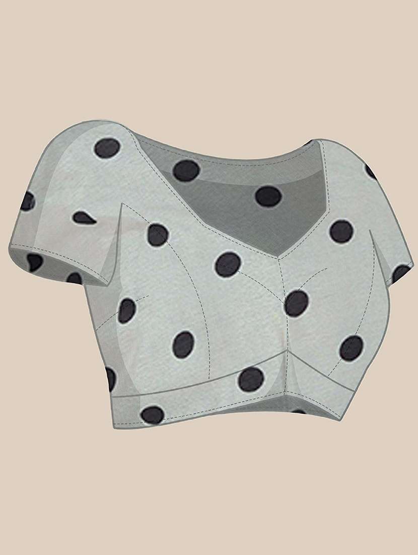 women printed casual wear saree with blouse - 22065860 -  Standard Image - 3