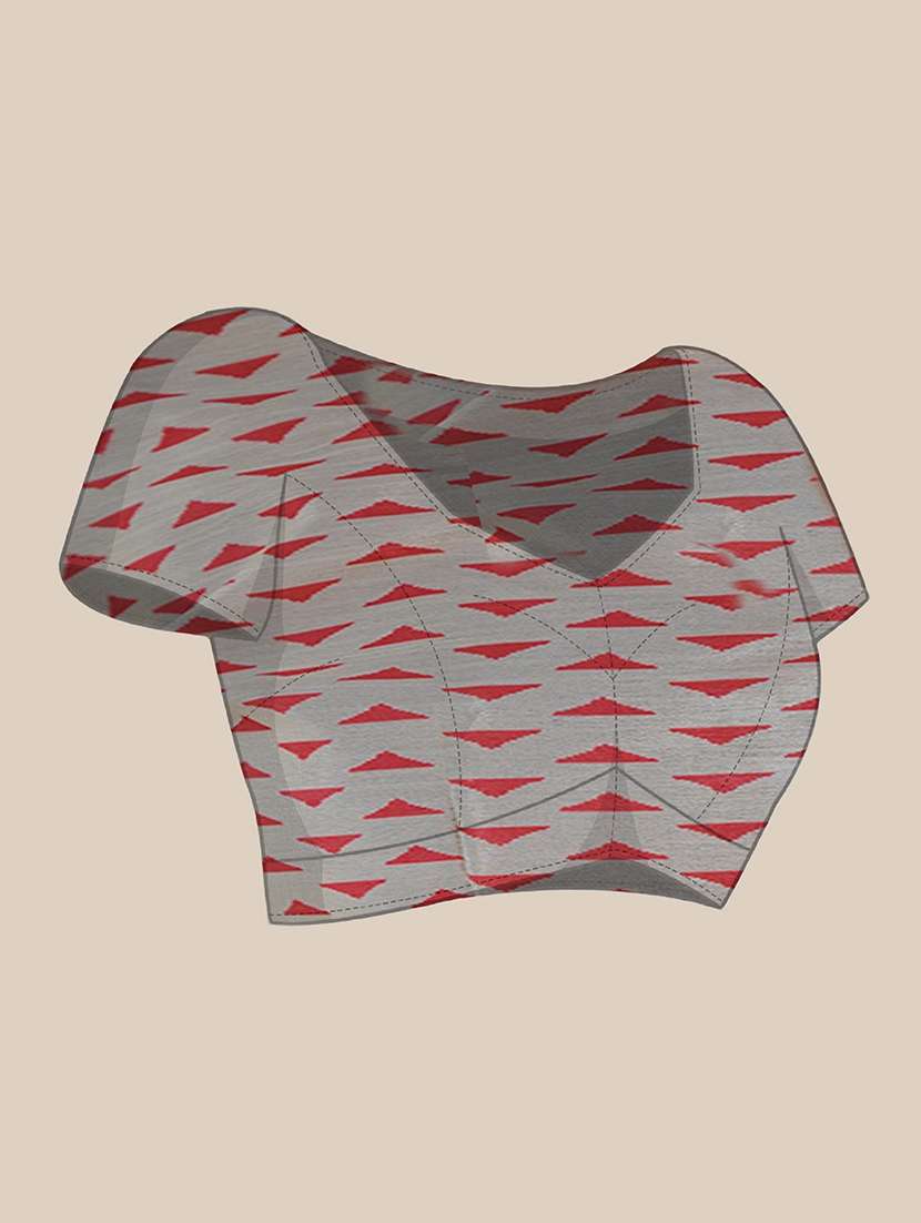 women printed casual wear saree with blouse - 22065867 -  Standard Image - 3