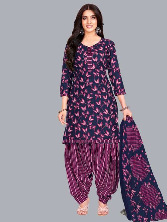 women printed unstitched salwar suit set
