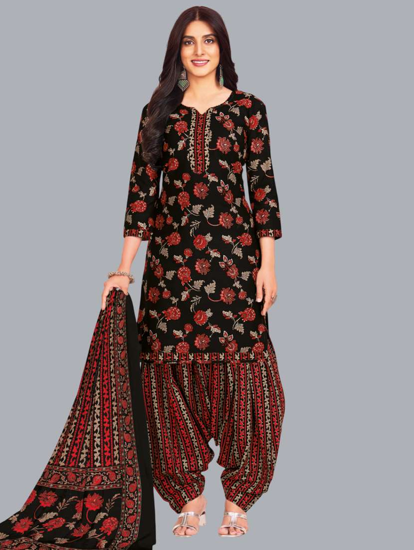 women floral printed unstitched salwar suit set