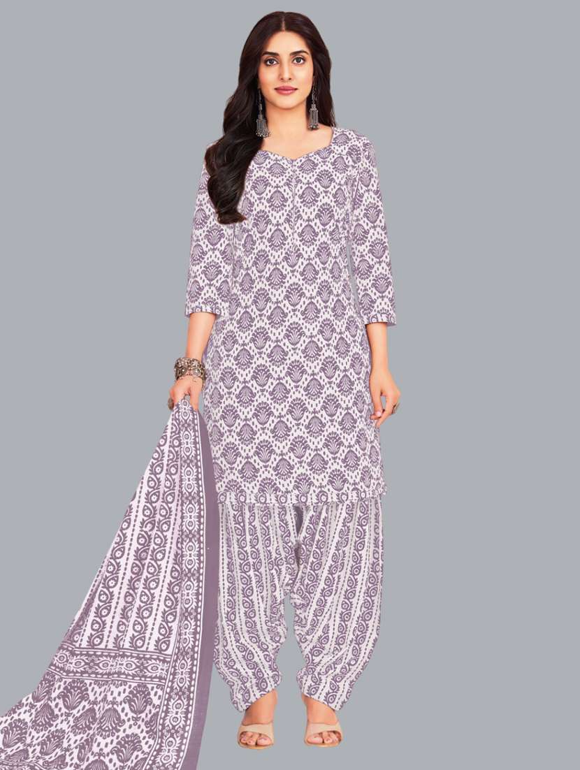 women printed unstitched salwar suit set
