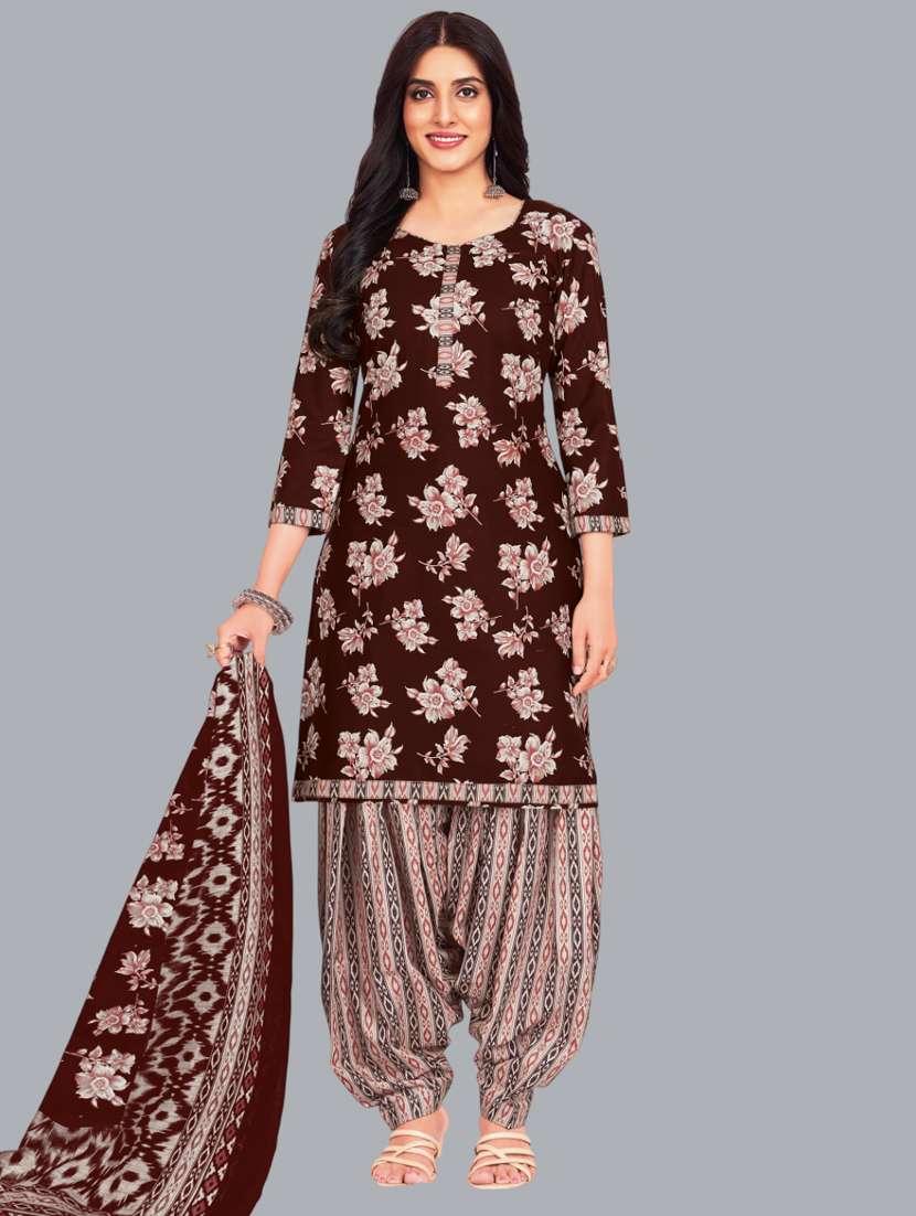 women floral printed unstitched salwar suit set
