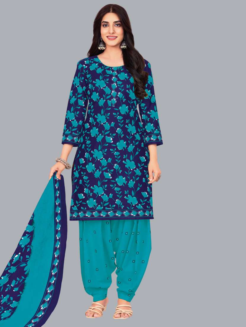women floral printed unstitched salwar suit set - 22065935 -  Zoom Image - 0