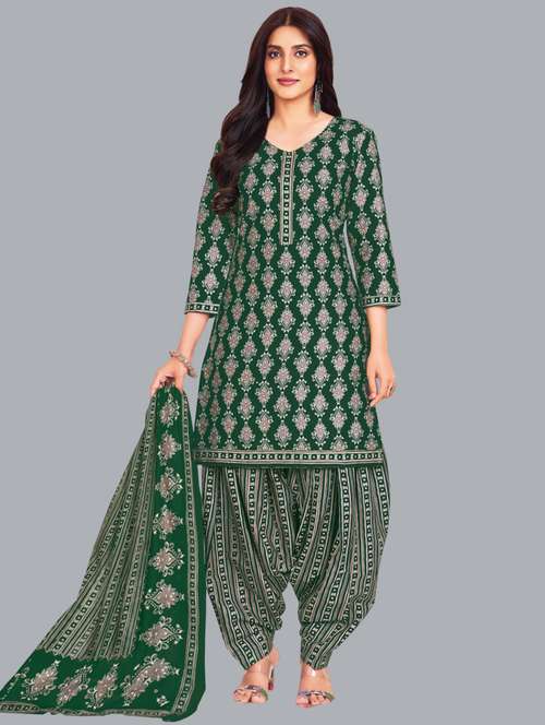 women printed unstitched salwar suit set - 22065939 - Standard Image - 0