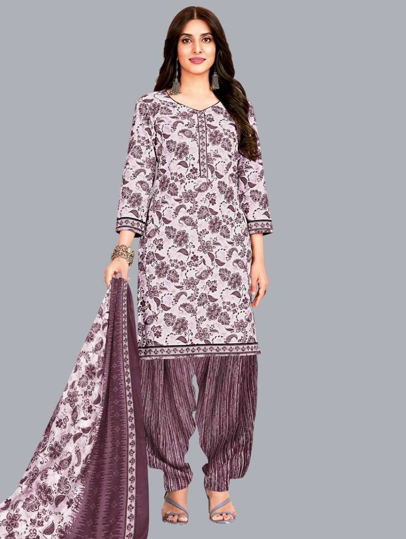 women floral printed unstitched salwar suit set