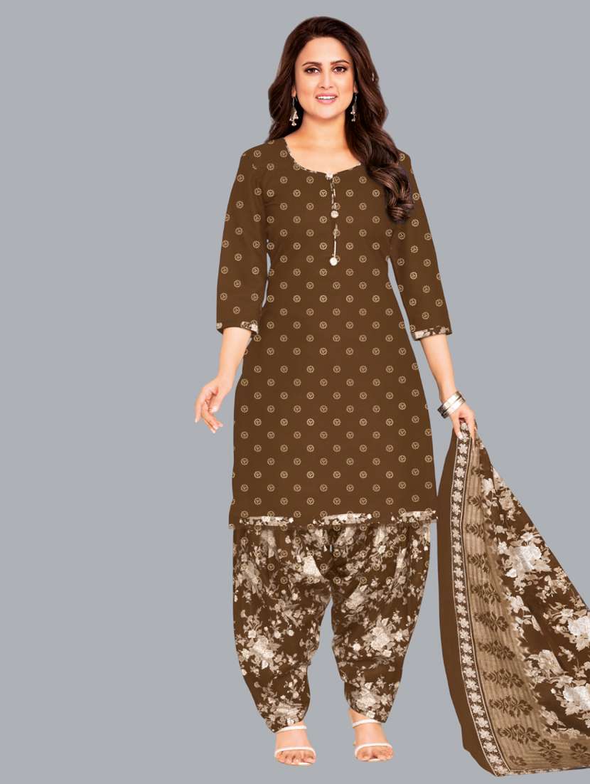 women printed unstitched salwar suit set