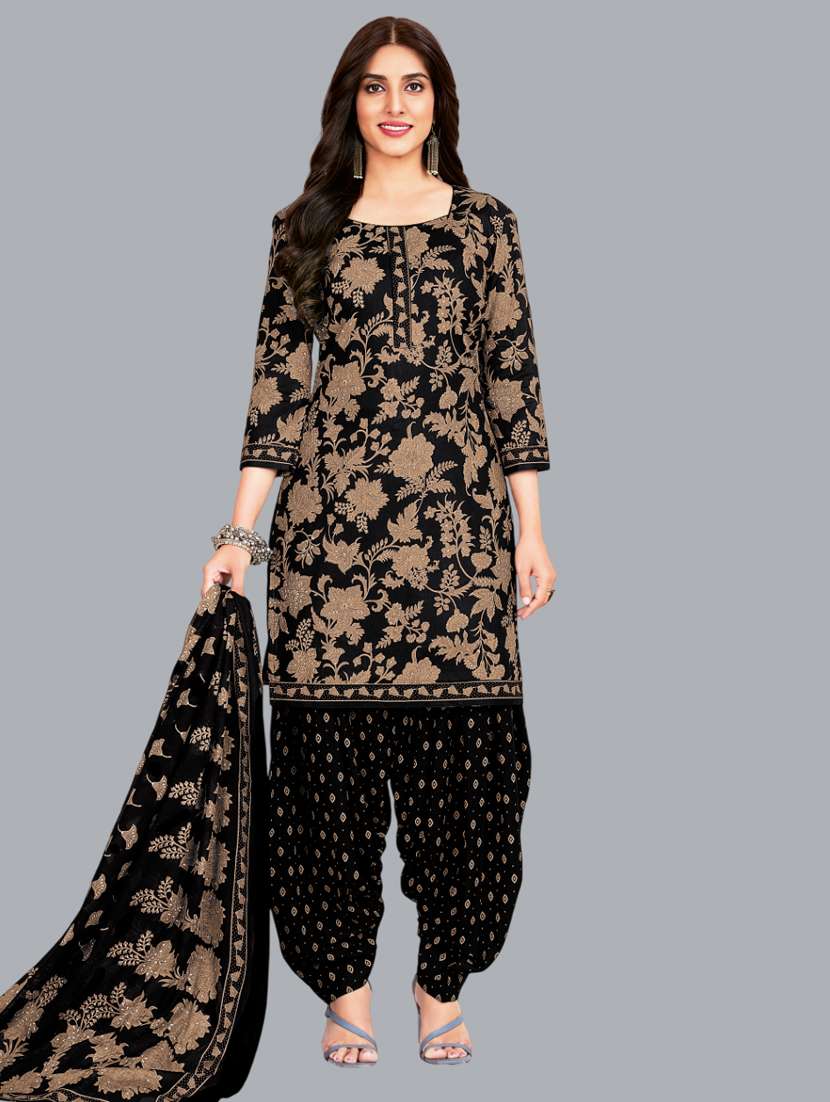 women floral printed unstitched salwar suit set