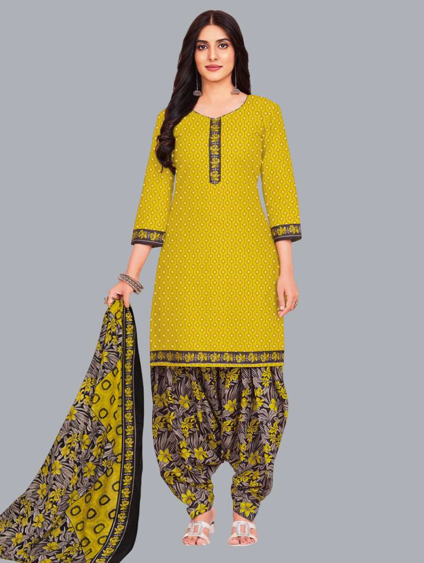 women printed unstitched salwar suit set