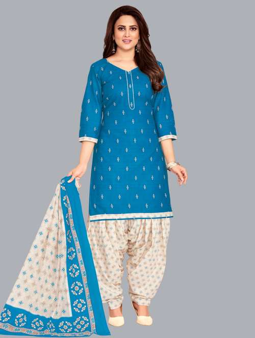 women printed unstitched salwar suit set - 22065966 - Standard Image - 0