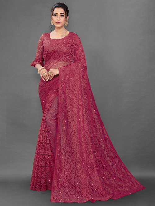 women self design plain saree with blouse - 22065972 -  Standard Image - 0