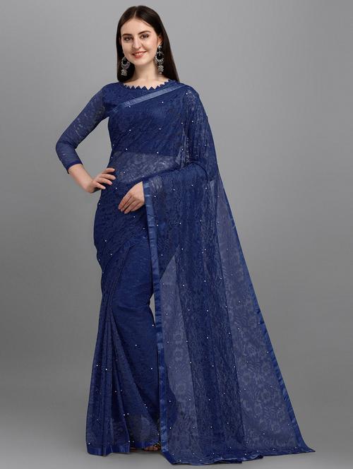 women self design plain saree with blouse - 22065973 -  Standard Image - 0