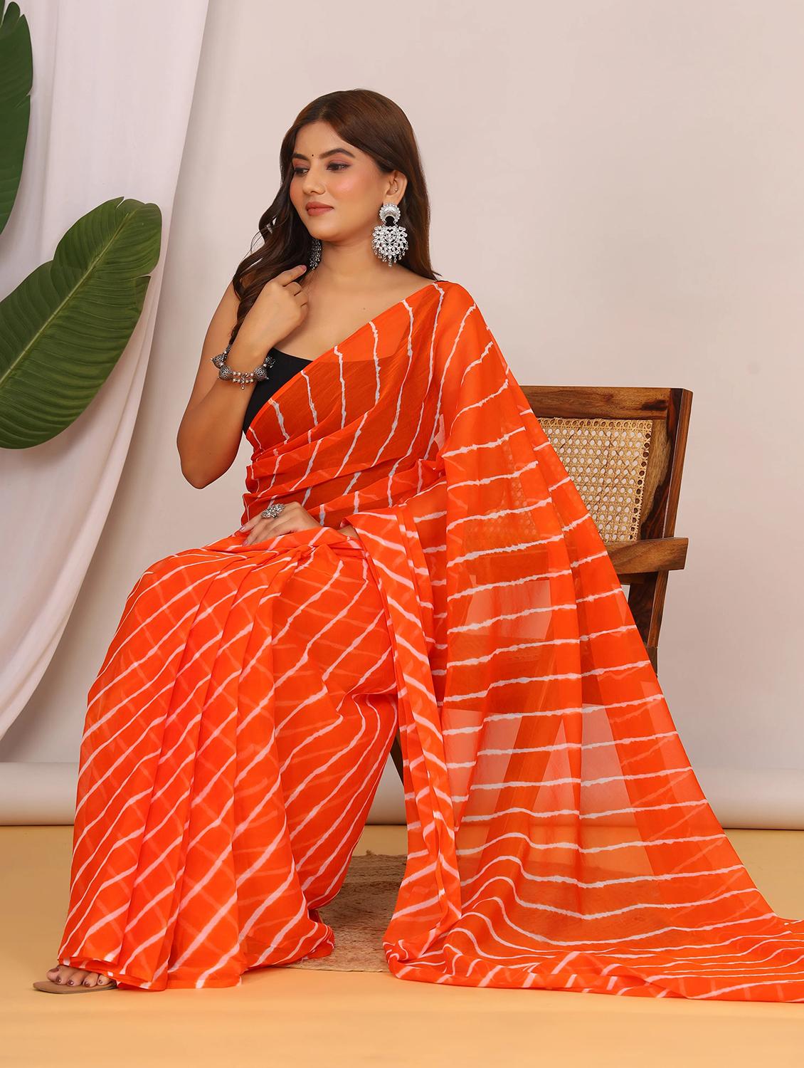 women leheriya printed saree - 22066035 - Standard Image - 5