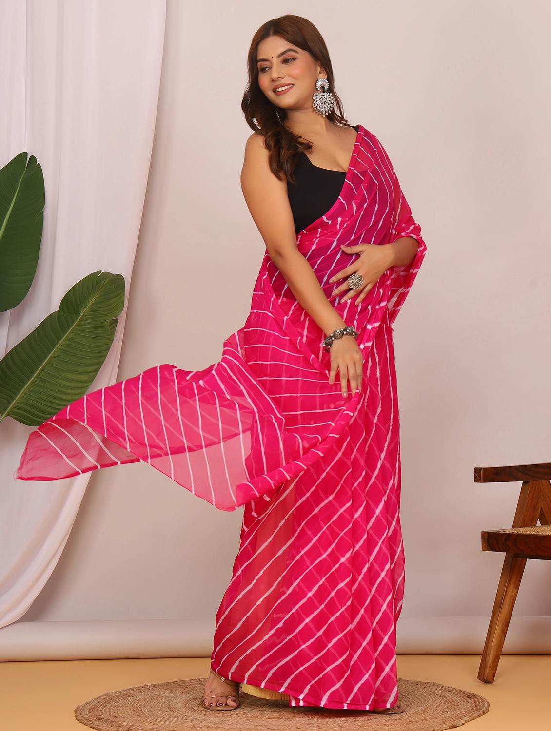 women leheriya printed saree - 22066037 - Standard Image - 3