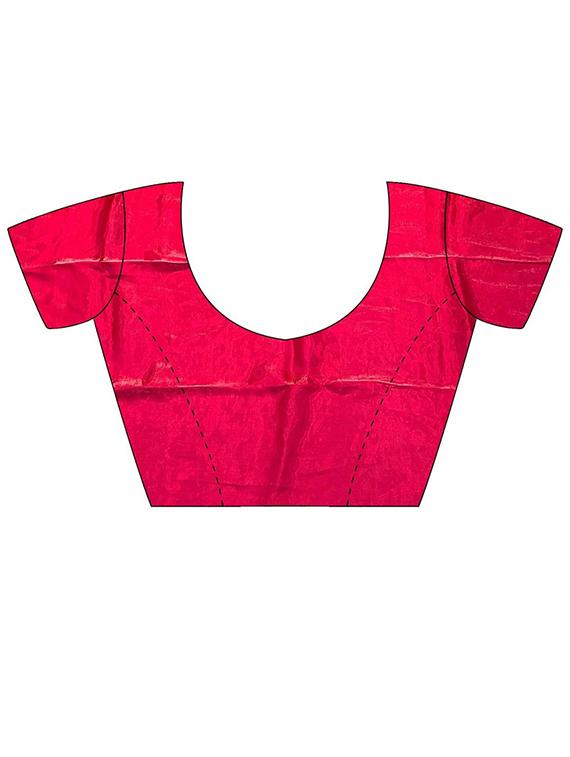 women solid with bordered saree with blouse - 22066210 - Standard Image - 5