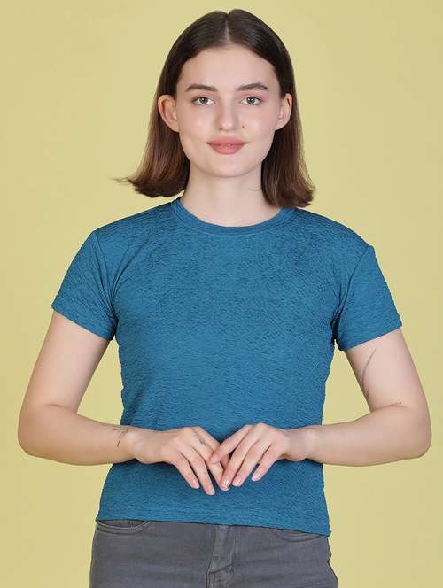 women solid short sleeve regular fit t-shirt - 22066270 - Standard Image - 0