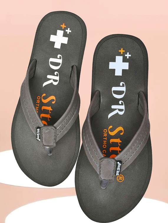 men printed slip on flip flop