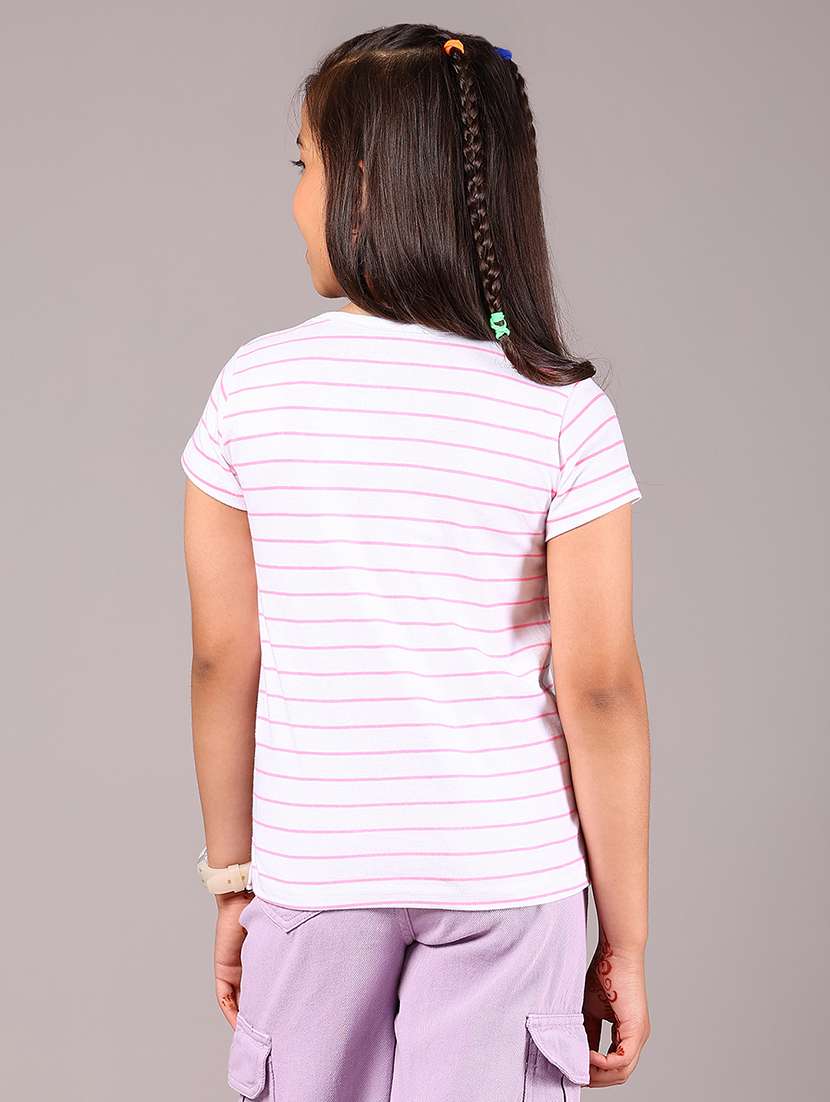girls striped short sleeve tee - 22066287 -  Standard Image - 3