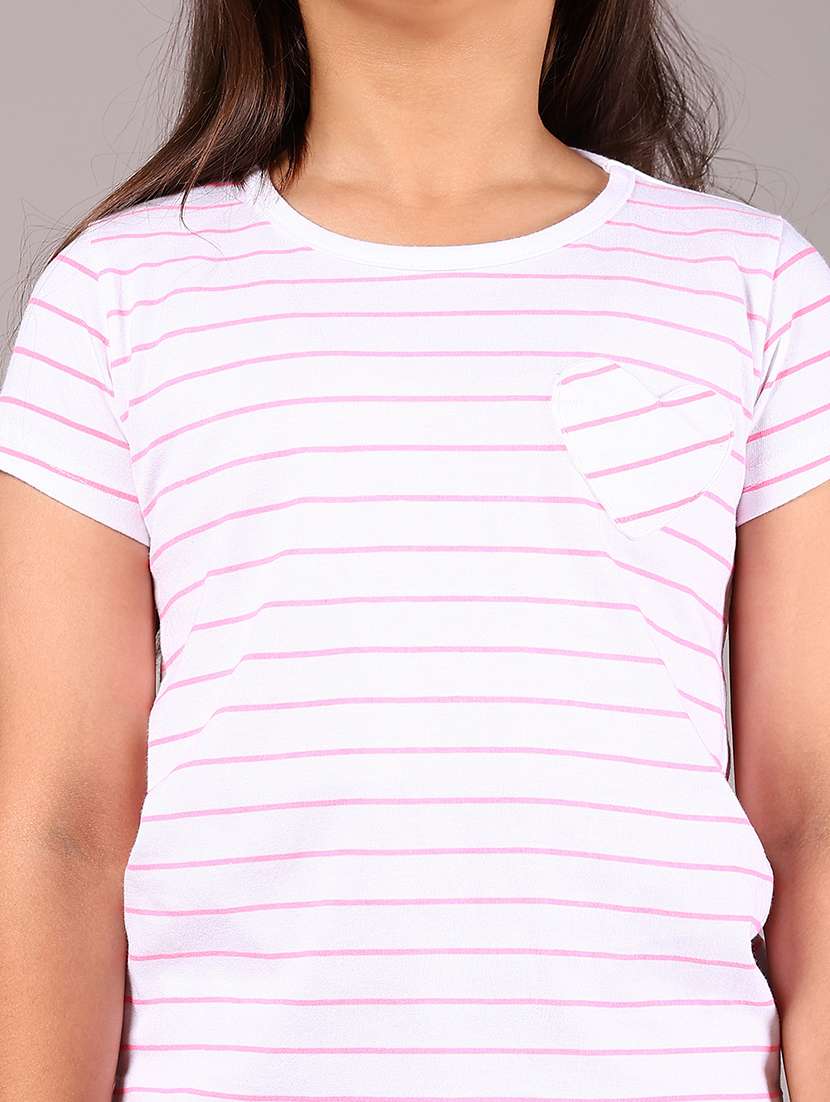 girls striped short sleeve tee - 22066287 -  Standard Image - 5