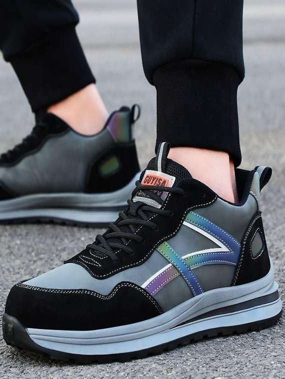 multi colored synthetic laceup casual shoes - 22066324 - Standard Image - 3