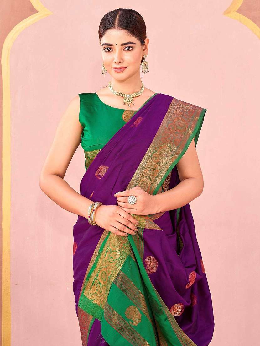 women self design banarasi saree with blouse - 22066360 - Standard Image - 5