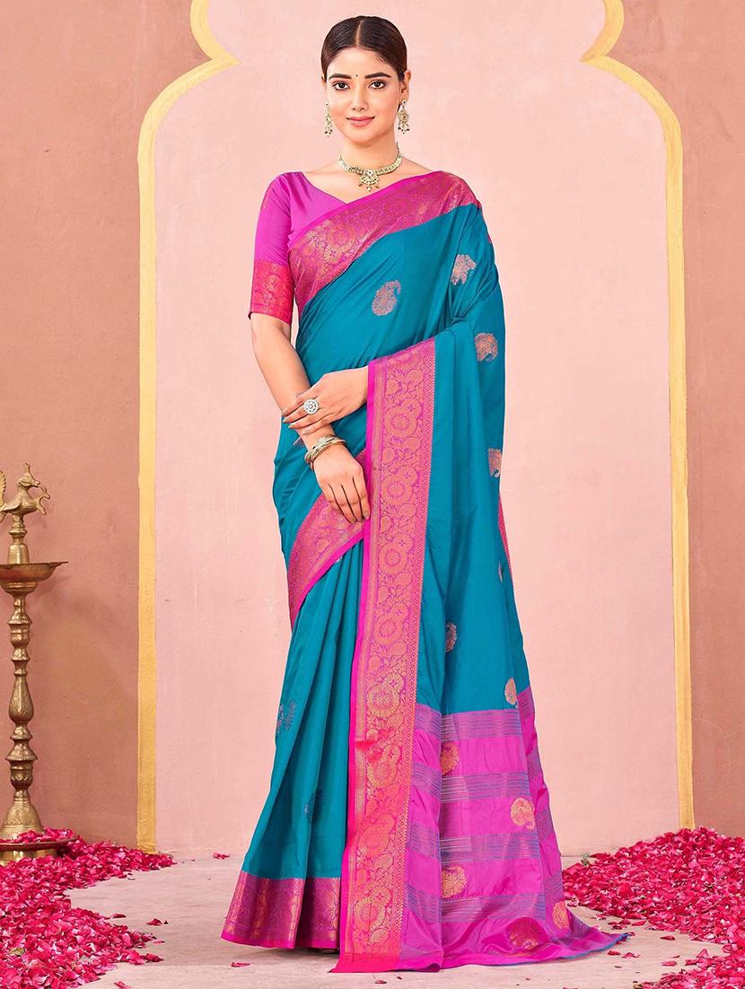 women self design banarasi saree with blouse - 22066361 - Zoom Image - 0