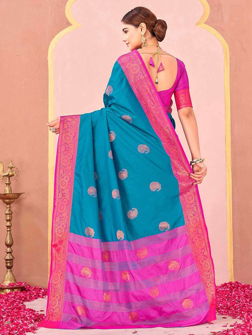 women self design banarasi saree with blouse - 22066361 - Standard Image - 3