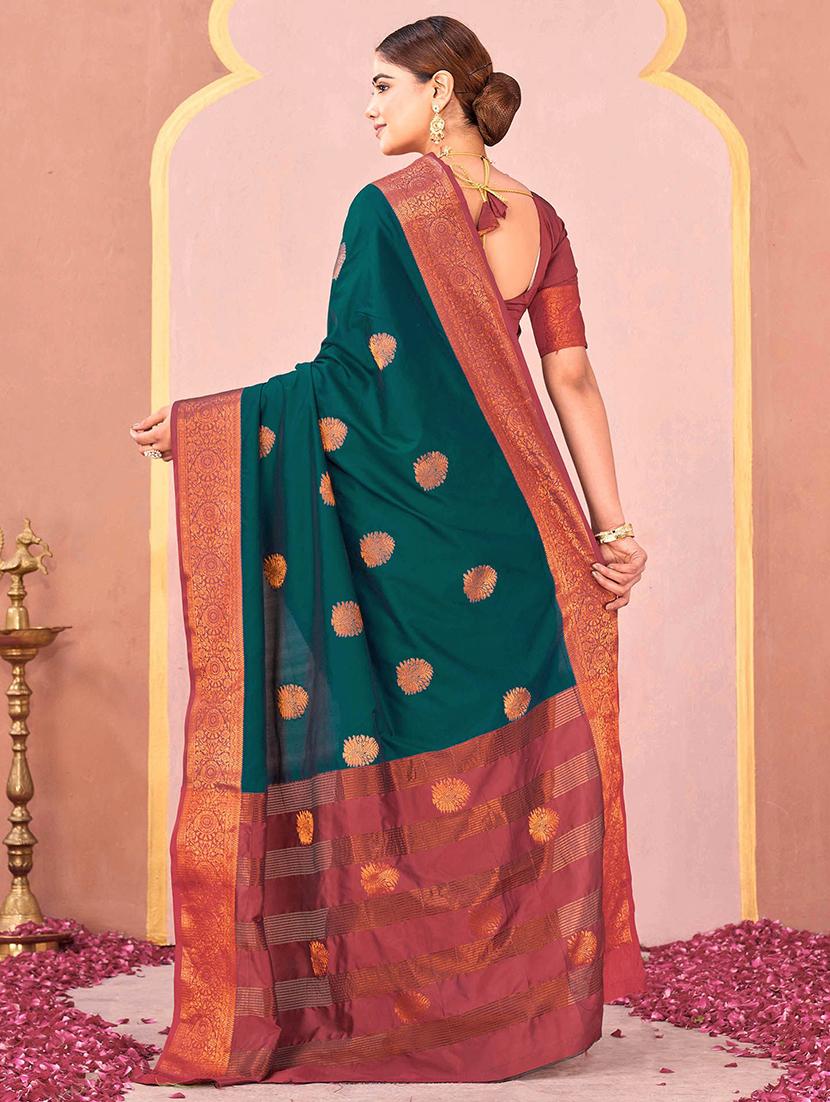 women self design banarasi saree with blouse - 22066362 - Standard Image - 3