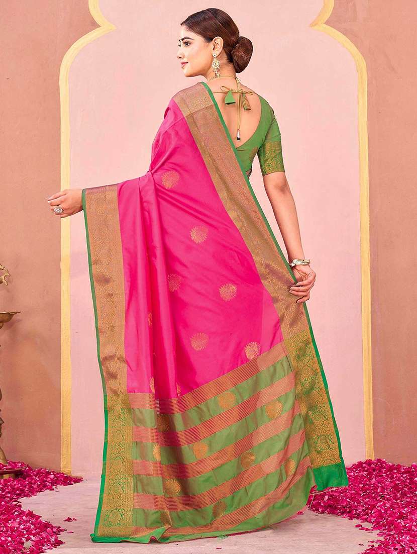 women self design banarasi saree with blouse - 22066363 - Standard Image - 3