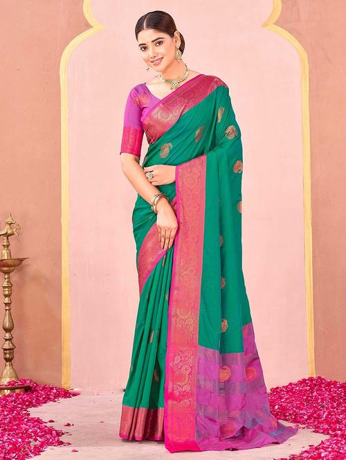 women self design banarasi saree with blouse - 22066365 -  Standard Image - 0