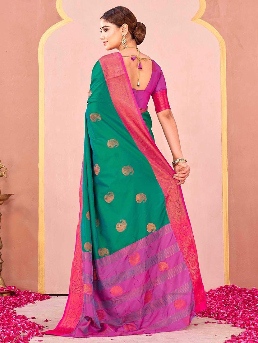 women self design banarasi saree with blouse - 22066365 - Standard Image - 3