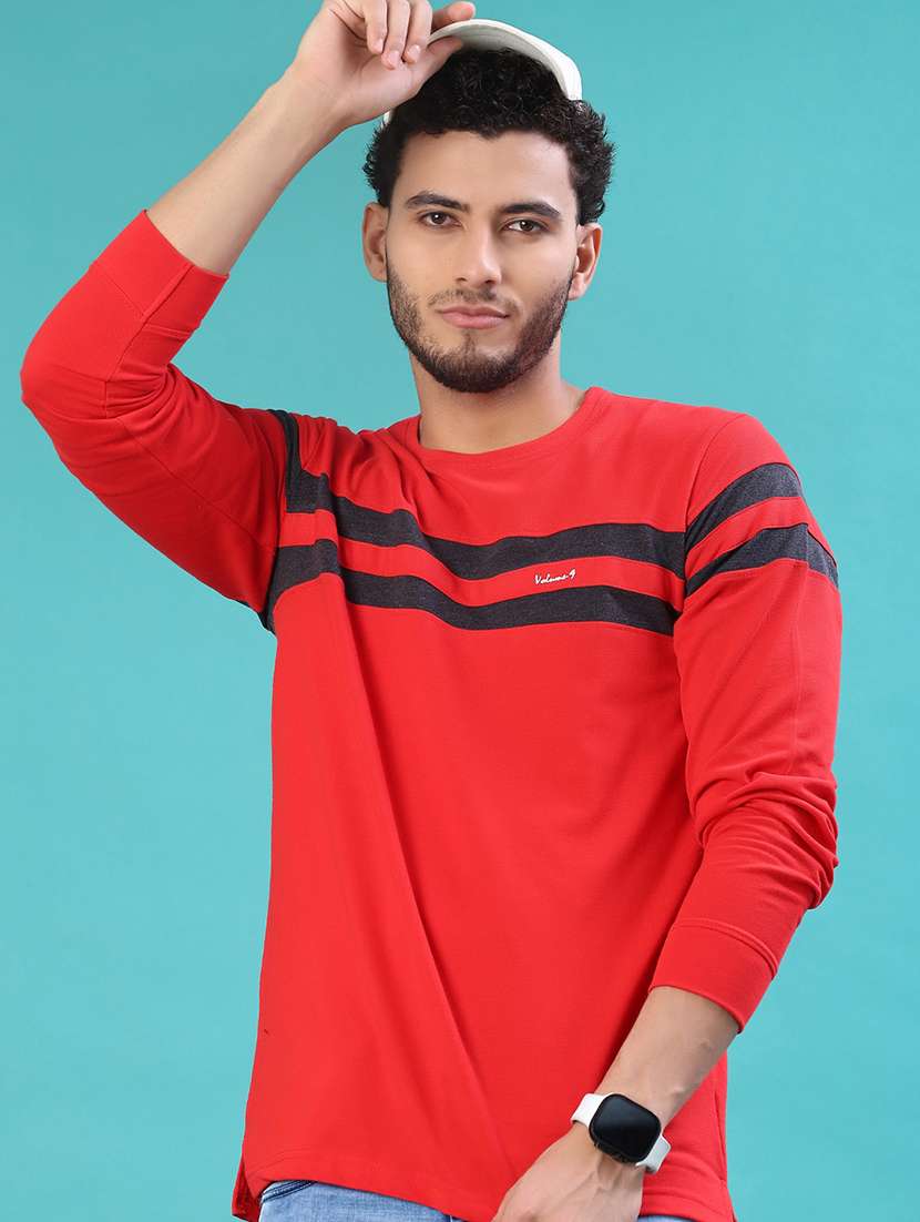 men striped long sleeve regular fit t-shirt - 22066801 -  Zoom Image - 0