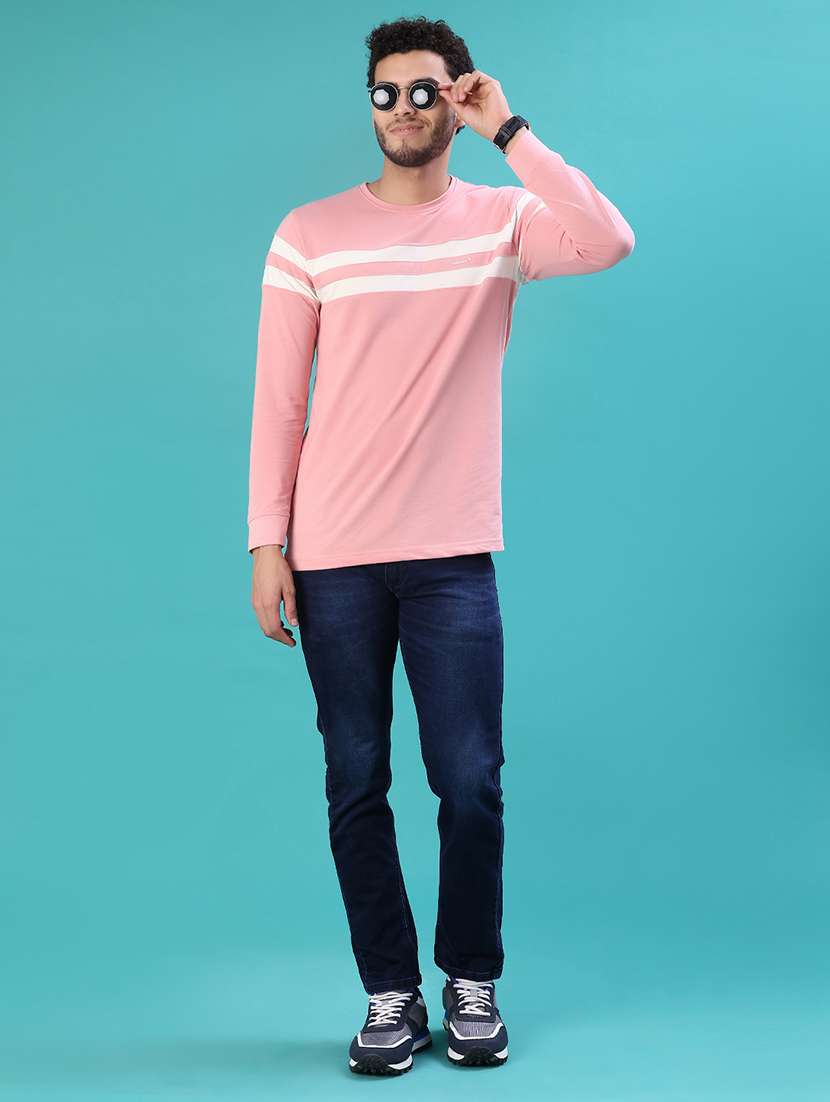 men striped long sleeve regular fit t-shirt - 22066805 -  Standard Image - 3
