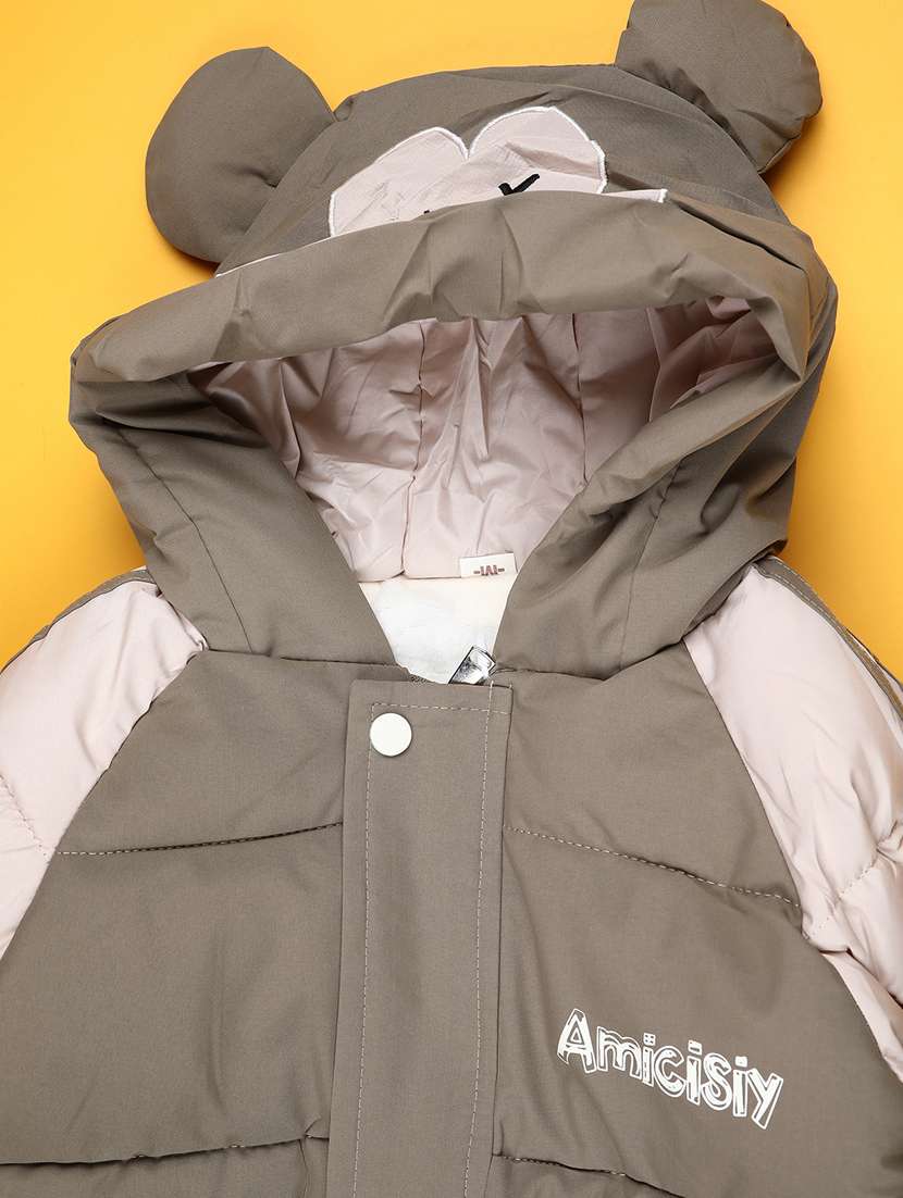 boys solid long sleeve hooded quiled acket - 22066897 -  Standard Image - 3