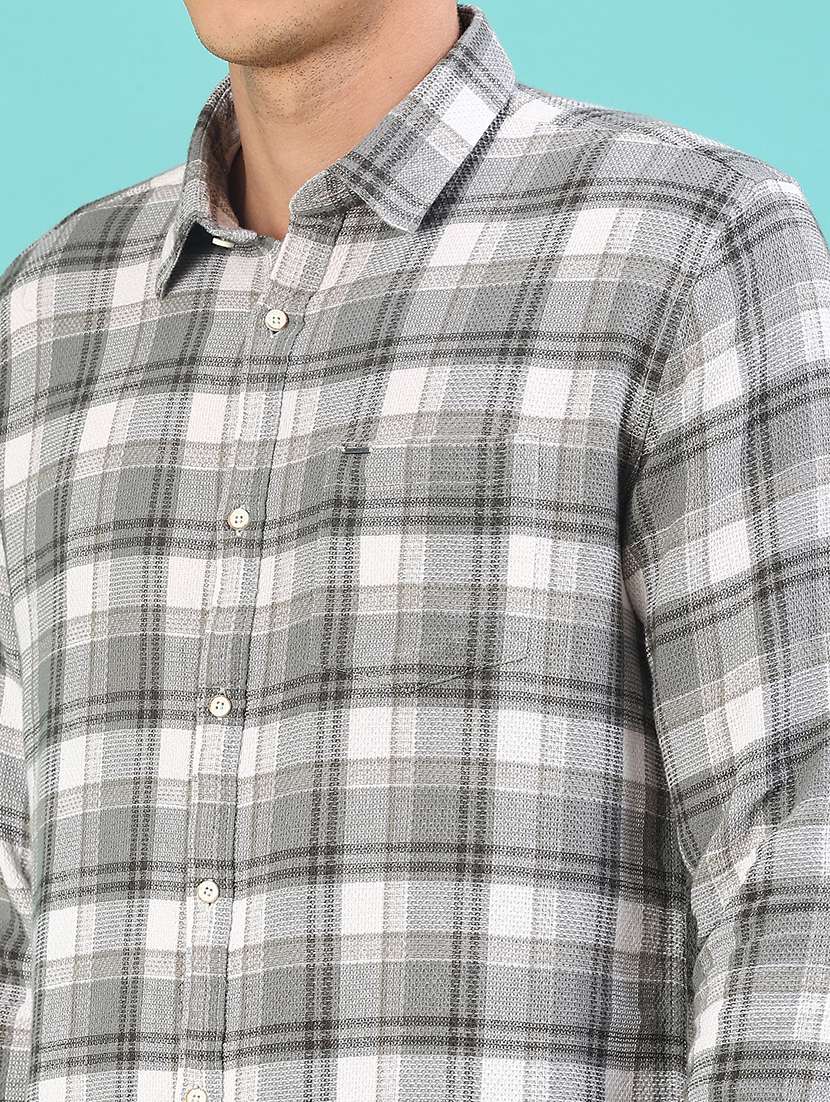 men checkered long sleeve regular fit casual shirt - 22066907 -  Standard Image - 5