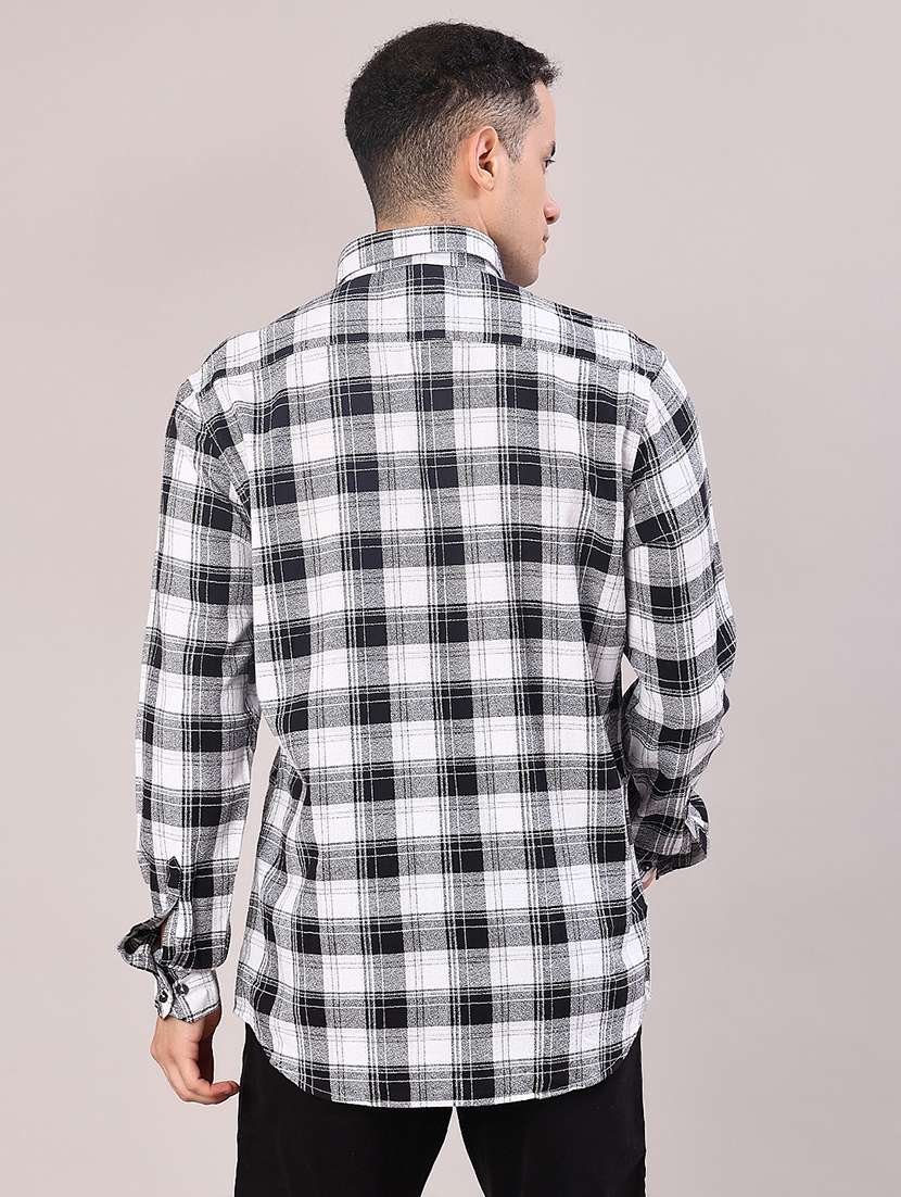 men checkered long sleeve regular fit casual shirt - 22066908 -  Standard Image - 3