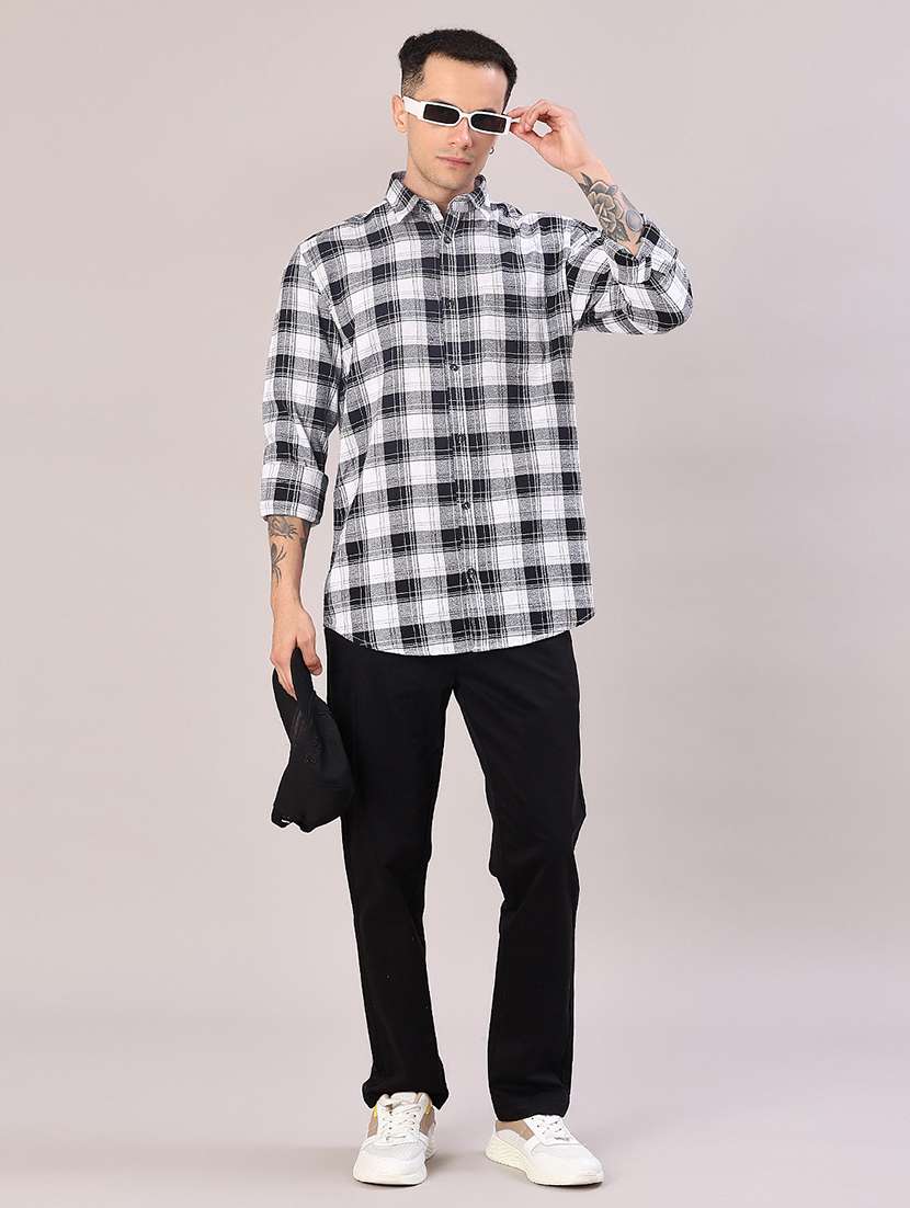 men checkered long sleeve regular fit casual shirt - 22066908 -  Standard Image - 5