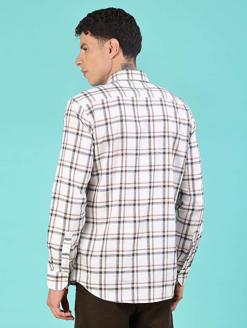 men checkered long sleeve regular fit casual shirt - 22066910 -  Standard Image - 3