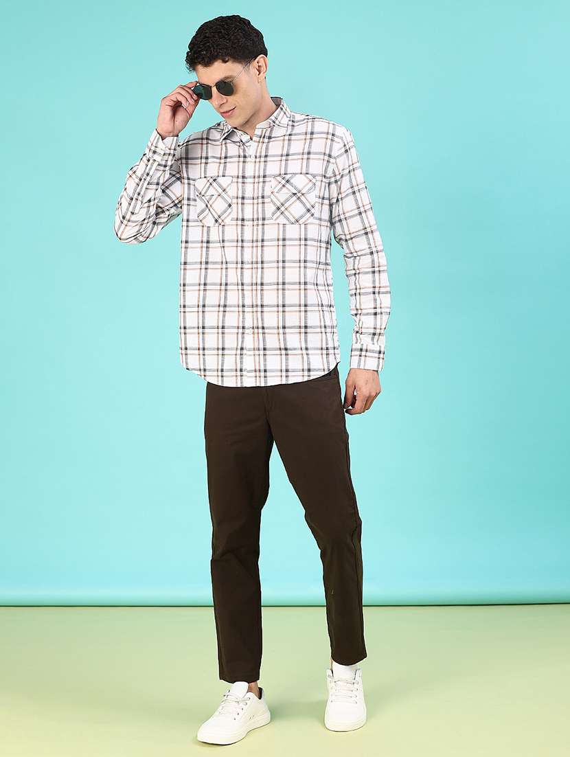 men checkered long sleeve regular fit casual shirt - 22066910 -  Standard Image - 5
