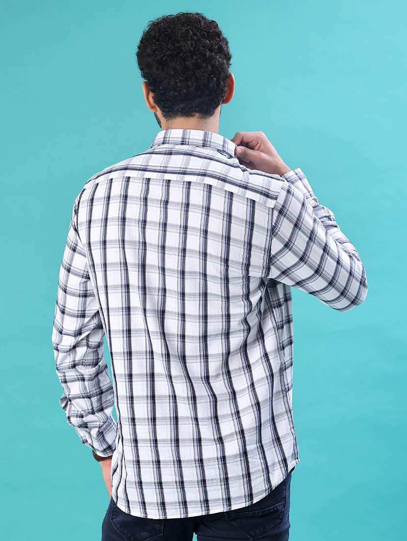 men checkered long sleeve regular fit casual shirt - 22066951 -  Standard Image - 3