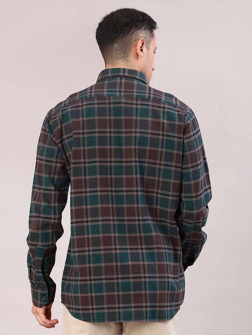 men checkered long sleeve regular fit casual shirt - 22066952 -  Standard Image - 3