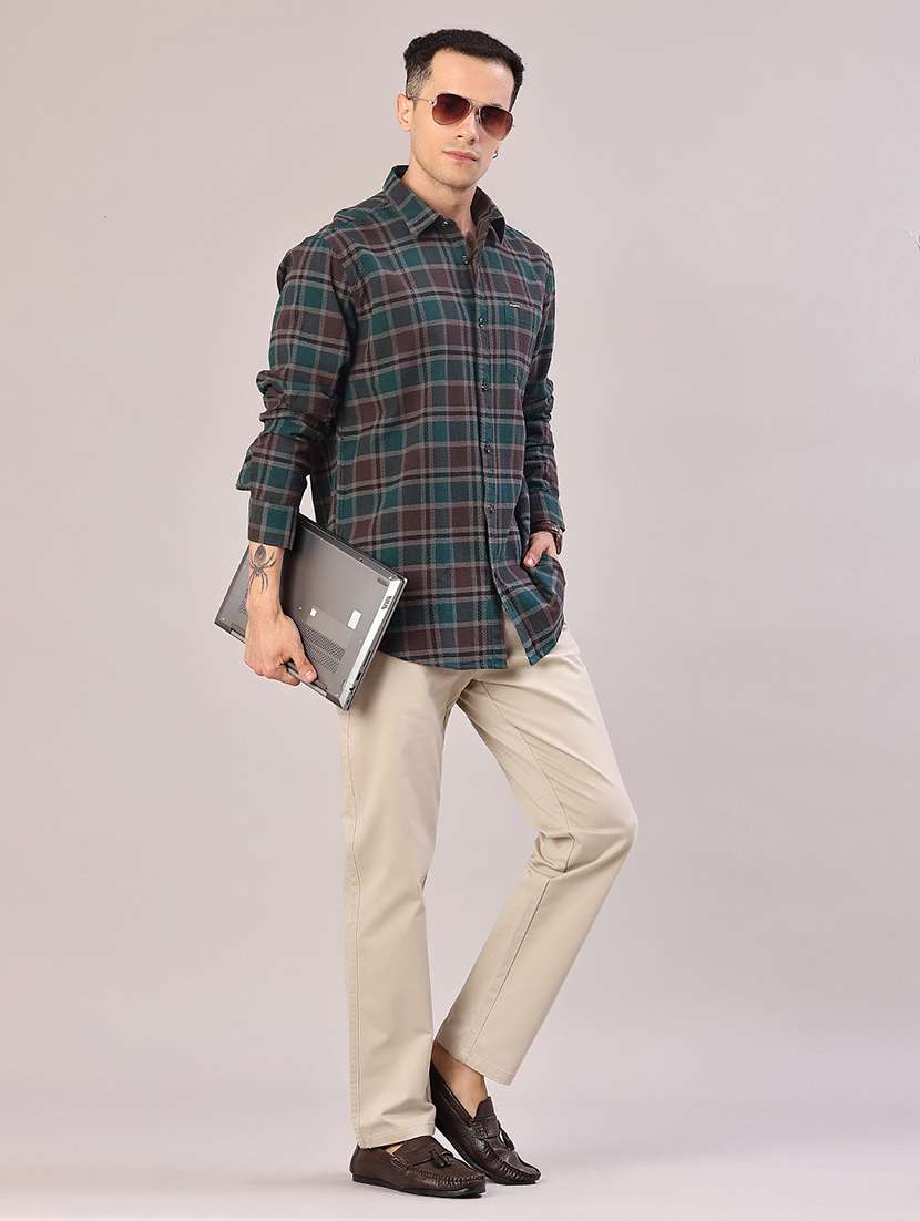 men checkered long sleeve regular fit casual shirt - 22066952 -  Standard Image - 5