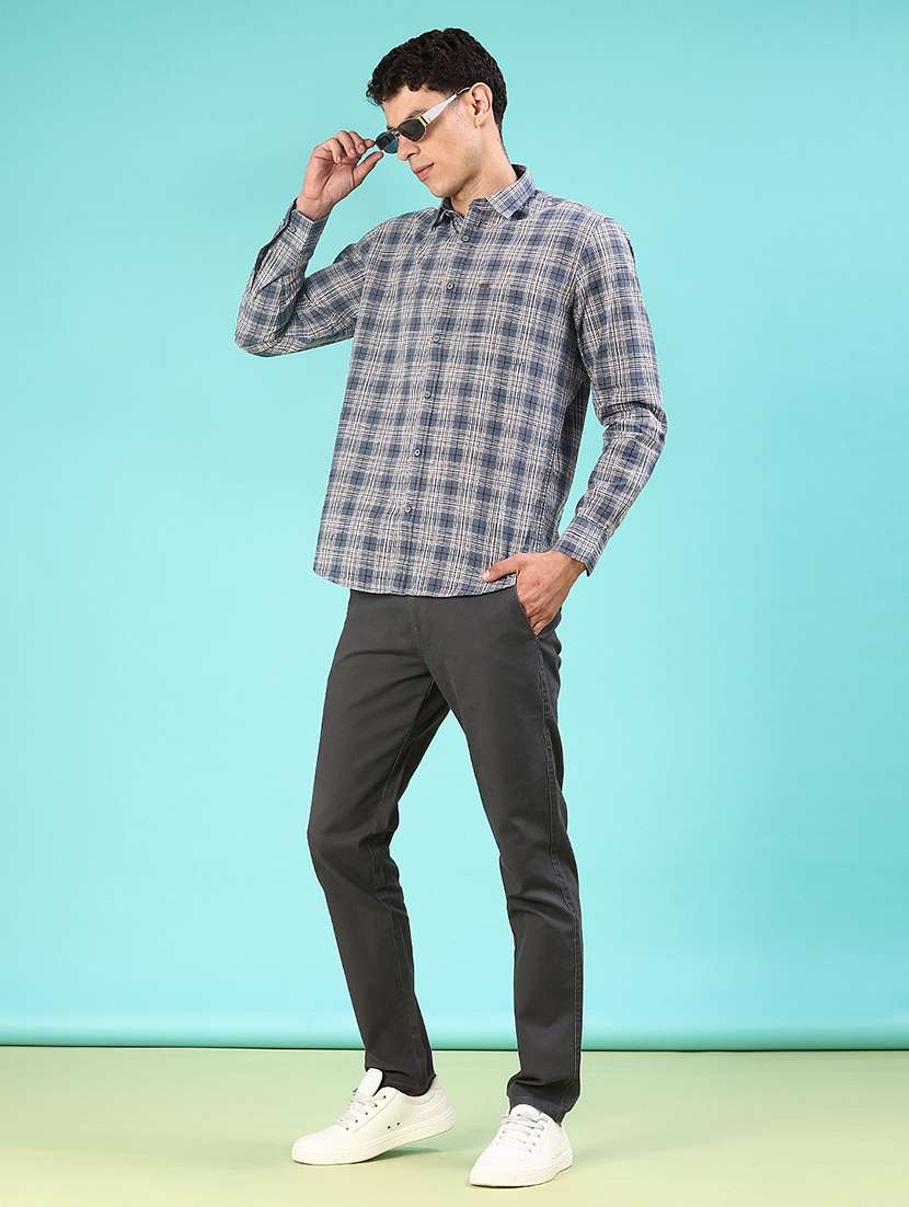 men checkered long sleeve regular fit casual shirt - 22066953 -  Standard Image - 5