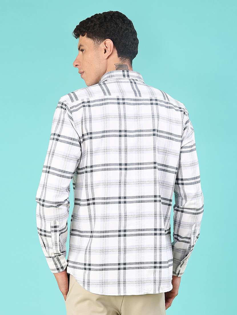 men checkered long sleeve regular fit casual shirt - 22066954 -  Standard Image - 3