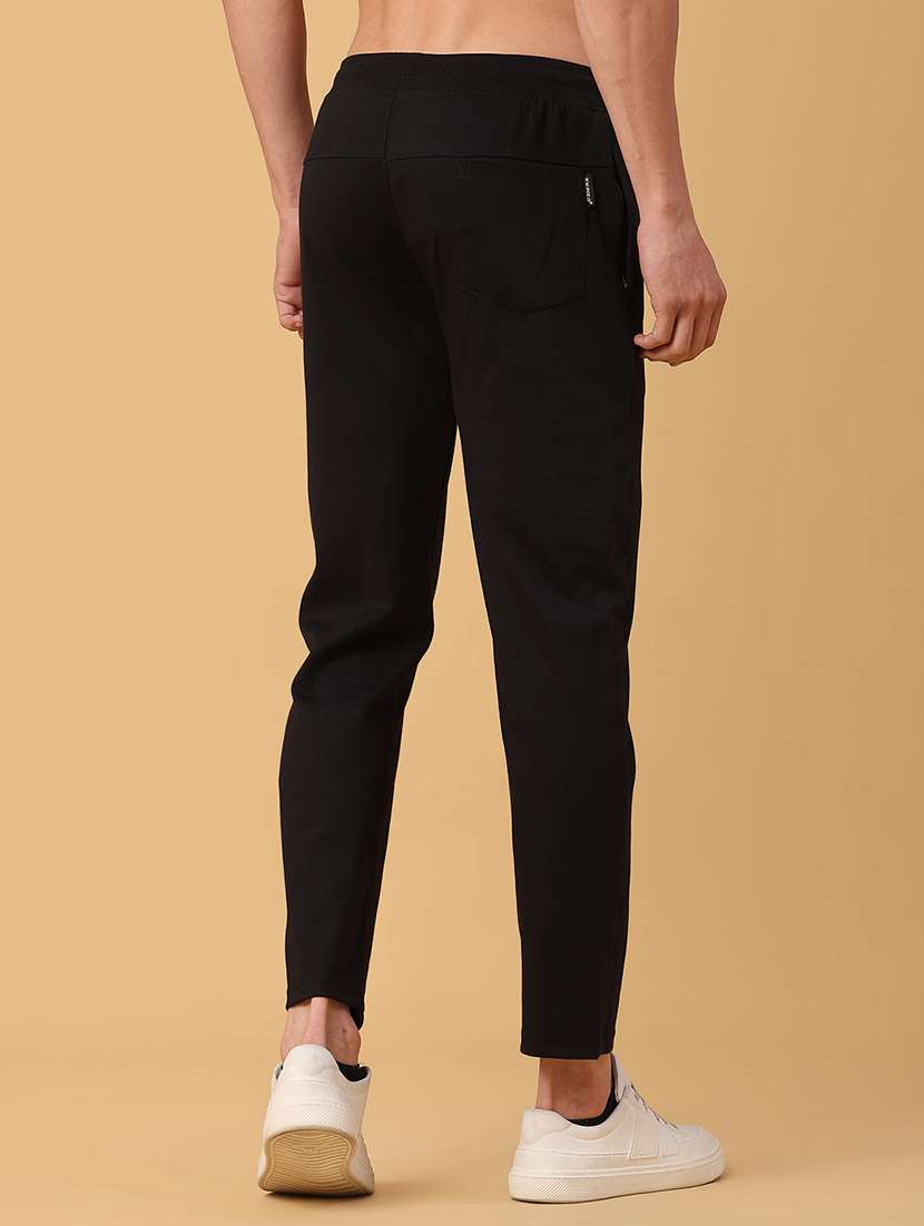 men solid mid rise full length track pant - 22067003 -  Standard Image - 3