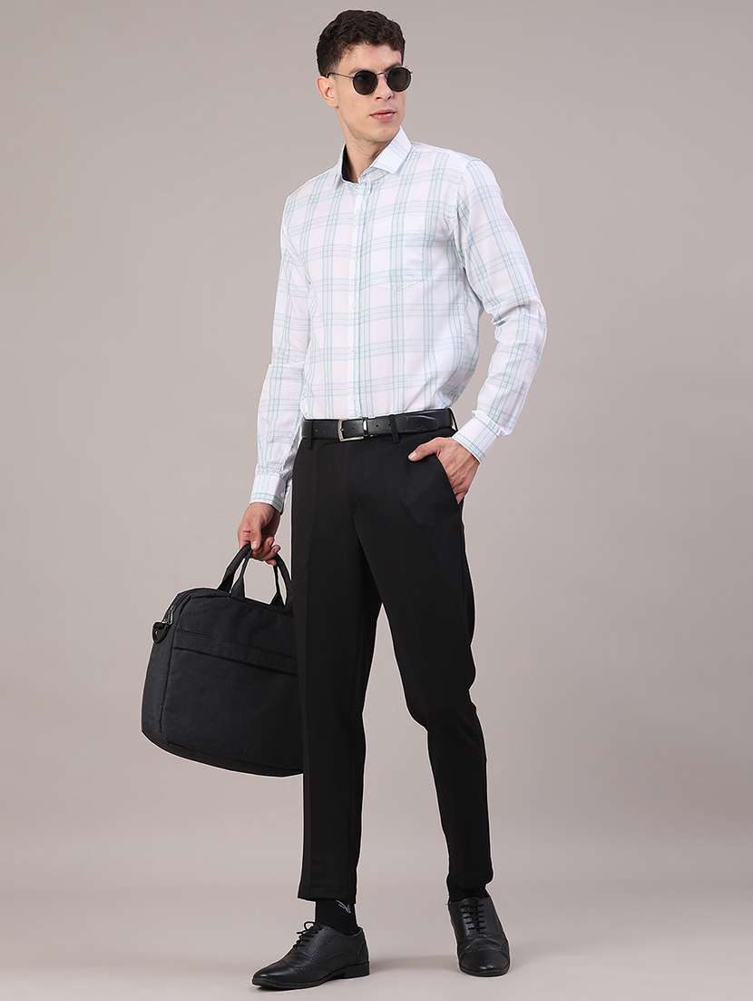 men checkered collared long sleeve shirt - 22067102 -  Standard Image - 3