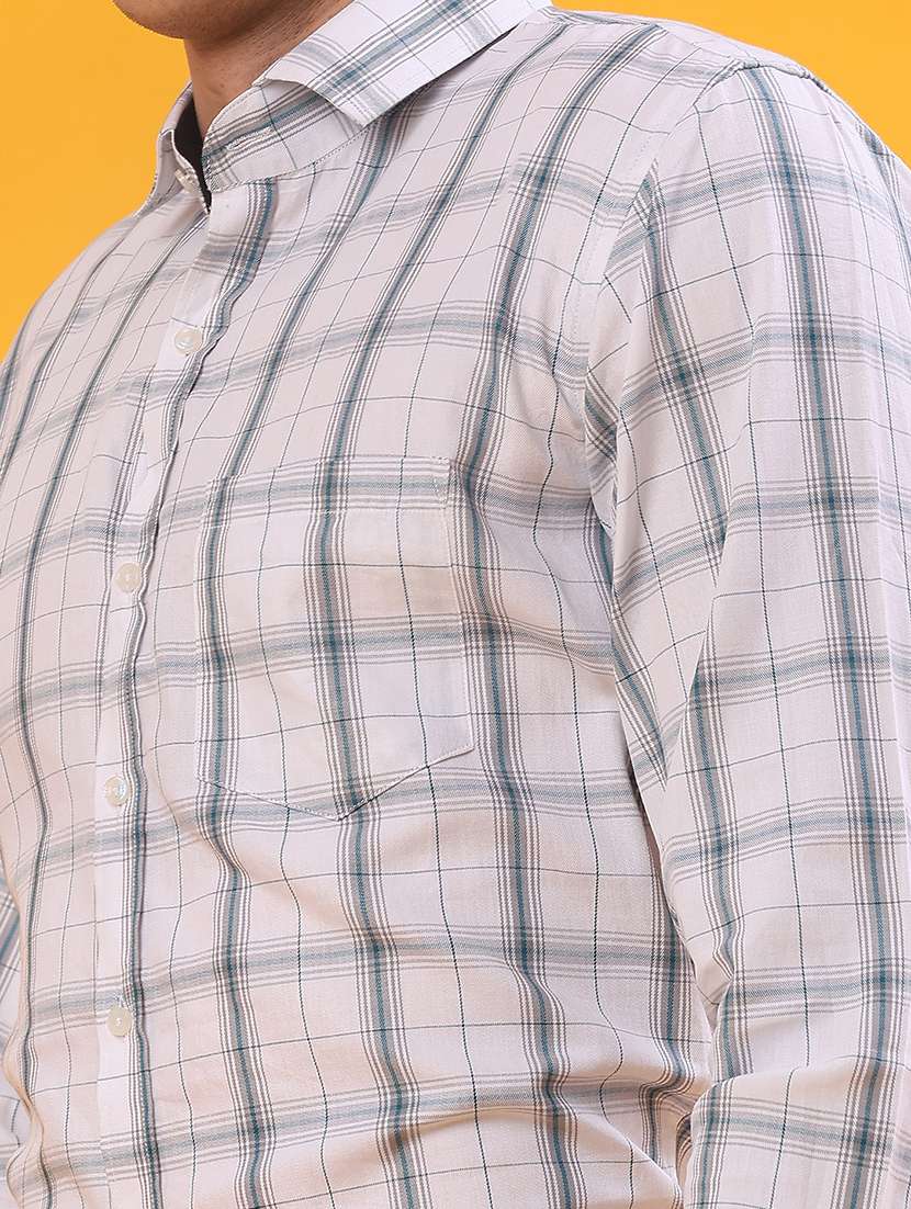 men checkered long sleeve regualr fit formal shirt - 22067103 -  Standard Image - 5