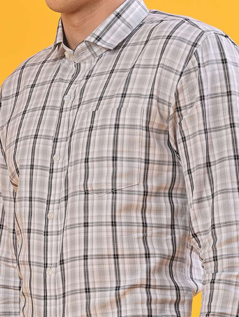 men checkered long sleeve regualr fit formal shirt - 22067107 -  Standard Image - 5